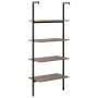 Inclined shelving 4 shelves dark brown black 64x35x152.5cm by vidaXL, Bookcases and shelves - Ref: Foro24-336383, Price: 70,3...
