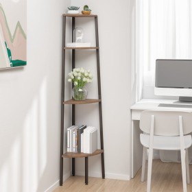 Corner shelving 4 shelves dark brown black 45.5x31.5x150cm by vidaXL, Bookcases and shelves - Ref: Foro24-336392, Price: 61,9...