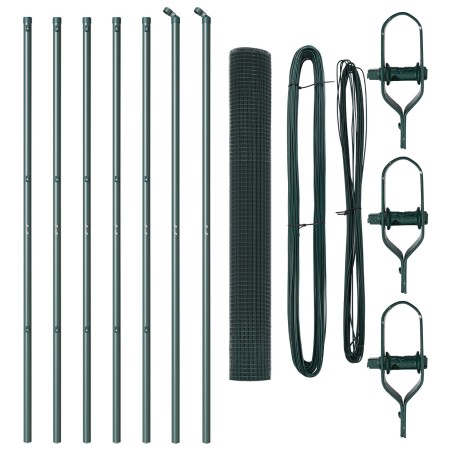 Cerca de Alambre Soldado con 7 Postes Verde 1.4x10 m Acero von , Zaunpaneele - Ref: Foro24-3351699, Preis: 91,80 €, Rabatt: %