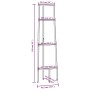 Eckregal 4 Regale dunkelbraun schwarz 45,5x31,5x150cm von vidaXL, Bücherregale und Regale - Ref: Foro24-336392, Preis: 61,99 ...
