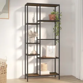 Regal aus Sperrholz und Stahl, 80 x 30 x 180 cm von vidaXL, Bücherregale und Regale - Ref: Foro24-336360, Preis: 125,78 €, Ra...