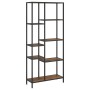 Estantería de madera contrachapada y acero 80x30x180 cm de vidaXL, Librerías y estanterías - Ref: Foro24-336360, Precio: 128,...