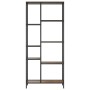 Regal aus Sperrholz und Stahl, 80 x 30 x 180 cm von vidaXL, Bücherregale und Regale - Ref: Foro24-336360, Preis: 128,25 €, Ra...