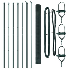 Valla de Alambre Soldada con 7 Postes Verde 1.6x10 m Acero by , fence panels - Ref: Foro24-3351706, Price: 96,67 €, Discount: %