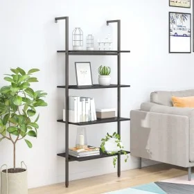 Estantería inclinada de 4 baldas negro 64x35x152,5 cm de vidaXL, Librerías y estanterías - Ref: Foro24-336384, Precio: 65,63 ...