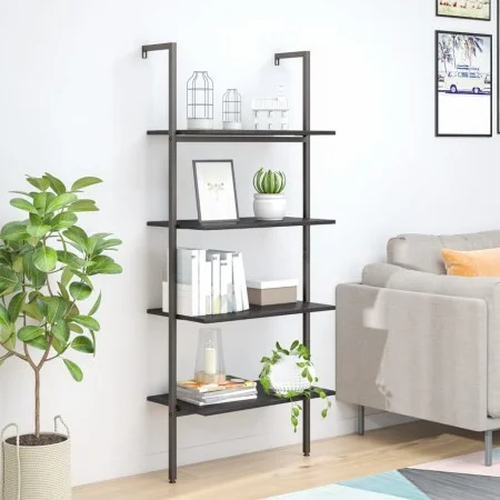 Inclined shelving unit with 4 shelves black 64x35x152.5 cm by vidaXL, Bookcases and shelves - Ref: Foro24-336384, Price: 65,7...