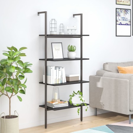 Schrägregal mit 4 Böden schwarz 64x35x152,5 cm von vidaXL, Bücherregale und Regale - Ref: Foro24-336384, Preis: 74,16 €, Raba...