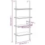 Inclined shelving unit with 4 shelves black 64x35x152.5 cm by vidaXL, Bookcases and shelves - Ref: Foro24-336384, Price: 65,7...
