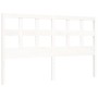 Weißer Massivholzbettrahmen mit Kopfteil 160x200 cm von vidaXL, Betten und Lattenroste - Ref: Foro24-3194842, Preis: 143,97 €...