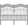 Garden fence with black coated steel spearhead 190cm by vidaXL, fence panels - Ref: Foro24-151087, Price: 248,91 €, Discount: %