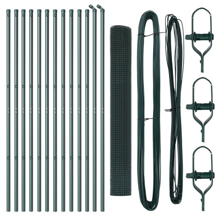 Juego de Postes de Cerca de Metal Set de 2 Verde de , Paneles de vallas - Ref: Foro24-3351725, Precio: 125,07 €, Descuento: %