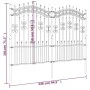Valla de jardín con punta de lanza acero recubierto negro 190cm de vidaXL, Paneles de vallas - Ref: Foro24-151087, Precio: 23...