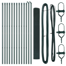 Cerca de Alambre Soldado con 13 Postes Verde 1.4x25 m Acero by , fence panels - Ref: Foro24-3351734, Price: 164,16 €, Discoun...