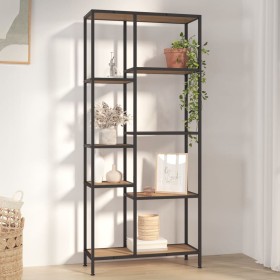 Regal aus Sperrholz und Stahl, 80 x 30 x 180 cm von vidaXL, Bücherregale und Regale - Ref: Foro24-336359, Preis: 139,36 €, Ra...