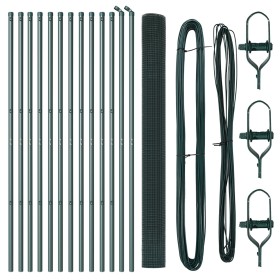 Conjunto de Poste de Cerca Conjunto de 2 Verde by , fence panels - Ref: Foro24-3351740, Price: 179,06 €, Discount: %