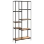 Regal aus Sperrholz und Stahl, 80 x 30 x 180 cm von vidaXL, Bücherregale und Regale - Ref: Foro24-336359, Preis: 137,44 €, Ra...