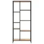 Regal aus Sperrholz und Stahl, 80 x 30 x 180 cm von vidaXL, Bücherregale und Regale - Ref: Foro24-336359, Preis: 137,44 €, Ra...
