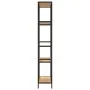 Plywood and steel shelving 80x30x180 cm by vidaXL, Bookcases and shelves - Ref: Foro24-336359, Price: 137,44 €, Discount: %