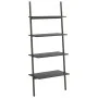 Slanted shelf with 4 black shelves 64x34x150.5 cm by vidaXL, Bookcases and shelves - Ref: Foro24-336375, Price: 76,65 €, Disc...
