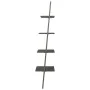 Slanted shelf with 4 black shelves 64x34x150.5 cm by vidaXL, Bookcases and shelves - Ref: Foro24-336375, Price: 76,65 €, Disc...