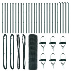 Cerca de Alambre Soldado con 13 Postes Verde 0.8x50 m Acero by , fence panels - Ref: Foro24-3351757, Price: 210,78 €, Discoun...