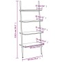 Gekipptes 4-Fach-Bücherregal schwarz 64x34x150,5 cm von vidaXL, Bücherregale und Regale - Ref: Foro24-336375, Preis: 78,02 €,...