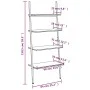 Slanted shelf with 4 black shelves 64x34x150.5 cm by vidaXL, Bookcases and shelves - Ref: Foro24-336375, Price: 76,65 €, Disc...