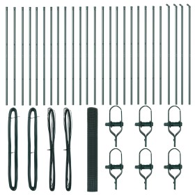 Cerca de Alambre Soldado con 13 Postes Verde 1x50 m Acero by , fence panels - Ref: Foro24-3351762, Price: 245,84 €, Discount: %
