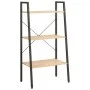 Free-standing shelf with 3 light brown and black shelves 56x35x108 cm by vidaXL, Bookcases and shelves - Ref: Foro24-336361, ...