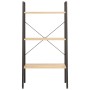 Free-standing shelf with 3 light brown and black shelves 56x35x108 cm by vidaXL, Bookcases and shelves - Ref: Foro24-336361, ...