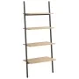 Inclined shelving 4 shelves light brown black 64x34x150.5 cm by vidaXL, Bookcases and shelves - Ref: Foro24-336373, Price: 74...