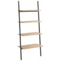 Schrägregal 4 Böden hellbraun schwarz 64x34x150,5 cm von vidaXL, Bücherregale und Regale - Ref: Foro24-336373, Preis: 76,17 €...