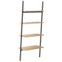 Schrägregal 4 Böden hellbraun schwarz 64x34x150,5 cm von vidaXL, Bücherregale und Regale - Ref: Foro24-336373, Preis: 76,17 €...