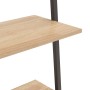 Schrägregal 4 Böden hellbraun schwarz 64x34x150,5 cm von vidaXL, Bücherregale und Regale - Ref: Foro24-336373, Preis: 76,17 €...