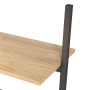Schrägregal 4 Böden hellbraun schwarz 64x34x150,5 cm von vidaXL, Bücherregale und Regale - Ref: Foro24-336373, Preis: 76,17 €...