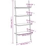 Schrägregal 4 Böden hellbraun schwarz 64x34x150,5 cm von vidaXL, Bücherregale und Regale - Ref: Foro24-336373, Preis: 76,17 €...