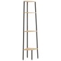 Eckregal 4 Böden hellbraun schwarz 45,5x31,5x150 cm von vidaXL, Bücherregale und Regale - Ref: Foro24-336391, Preis: 63,21 €,...