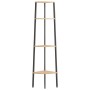 Eckregal 4 Böden hellbraun schwarz 45,5x31,5x150 cm von vidaXL, Bücherregale und Regale - Ref: Foro24-336391, Preis: 63,21 €,...