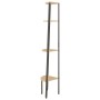 Eckregal 4 Böden hellbraun schwarz 45,5x31,5x150 cm von vidaXL, Bücherregale und Regale - Ref: Foro24-336391, Preis: 63,21 €,...