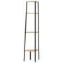 Eckregal 4 Böden hellbraun schwarz 45,5x31,5x150 cm von vidaXL, Bücherregale und Regale - Ref: Foro24-336391, Preis: 63,21 €,...