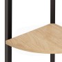 Eckregal 4 Böden hellbraun schwarz 45,5x31,5x150 cm von vidaXL, Bücherregale und Regale - Ref: Foro24-336391, Preis: 63,21 €,...