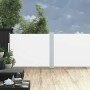 Toldo lateral retráctil para patio color crema 170x1200 cm