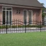 Garden fence with spearhead black coated steel 115cm by vidaXL, fence panels - Ref: Foro24-151079, Price: 114,44 €, Discount: %
