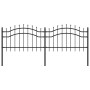 Gartenzaun mit Speerspitze aus schwarz beschichtetem Stahl, 115 cm von vidaXL, Zaunpaneele - Ref: Foro24-151079, Preis: 114,4...