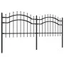 Garden fence with spearhead black coated steel 115cm by vidaXL, fence panels - Ref: Foro24-151079, Price: 114,44 €, Discount: %