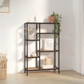 Estantería de madera contrachapada y acero 80x30x120 cm de vidaXL, Librerías y estanterías - Ref: Foro24-336357, Precio: 103,...