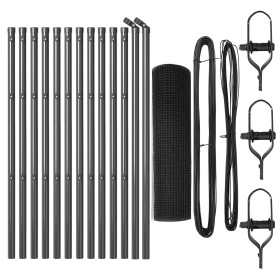 Cerca de Alambre Soldada con 13 Postes Gris 0.6x25 m Acero by , fence panels - Ref: Foro24-3351837, Price: 94,56 €, Discount: %