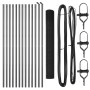 Juego de postes de cerca recubiertos de PVC Juego de 2 Gris by , fence panels - Ref: Foro24-3351844, Price: 127,13 €, Discoun...