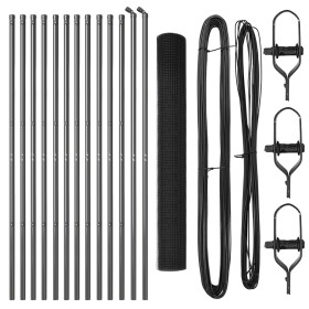 Cerca de Alambre Soldado con 13 Postes Gris 1x25 m Acero by , fence panels - Ref: Foro24-3351846, Price: 130,15 €, Discount: %