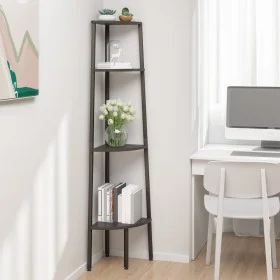 Black 4-tier corner shelf 45.5x31.5x150 cm by vidaXL, Bookcases and shelves - Ref: Foro24-336393, Price: 65,49 €, Discount: %